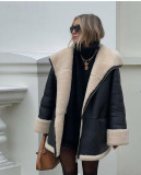 Women's Autumn And Winter New Fashionable Fur Leather Jacket