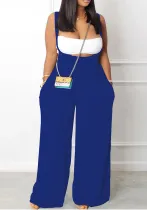 Drawstring Suspenders Wide Leg Trousers Strapless Crop Top Two-Piece Set