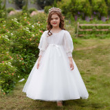 Children's Wedding Dress Princess Dress Tutu Little Girl's Piano Performance Catwalk Costume