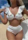Women High Waist Ruffle Swimwear Two Pieces