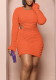 Autumn And Winter Popcorn Tight Fitting Hollow Plus Size Dress