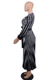 Women Casual Long Sleeve Printed Maxi Dress