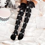 Christmas rope bow stockings Casual thermal stockings