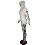 Women's Fall/Winter Style Printed Hooded Sports Tracksuits
