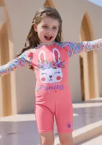 Girls long sleeve Swimwear one piece surfing wear