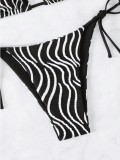 Women Bikini Stripe Two Pieces Swimwear