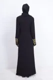 Muslim Contrast Slim Fit Chic Long Patchwork Long Dress