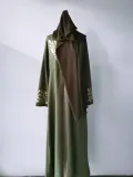 Muslim Contrast Slim Fit Chic Long Patchwork Long Dress