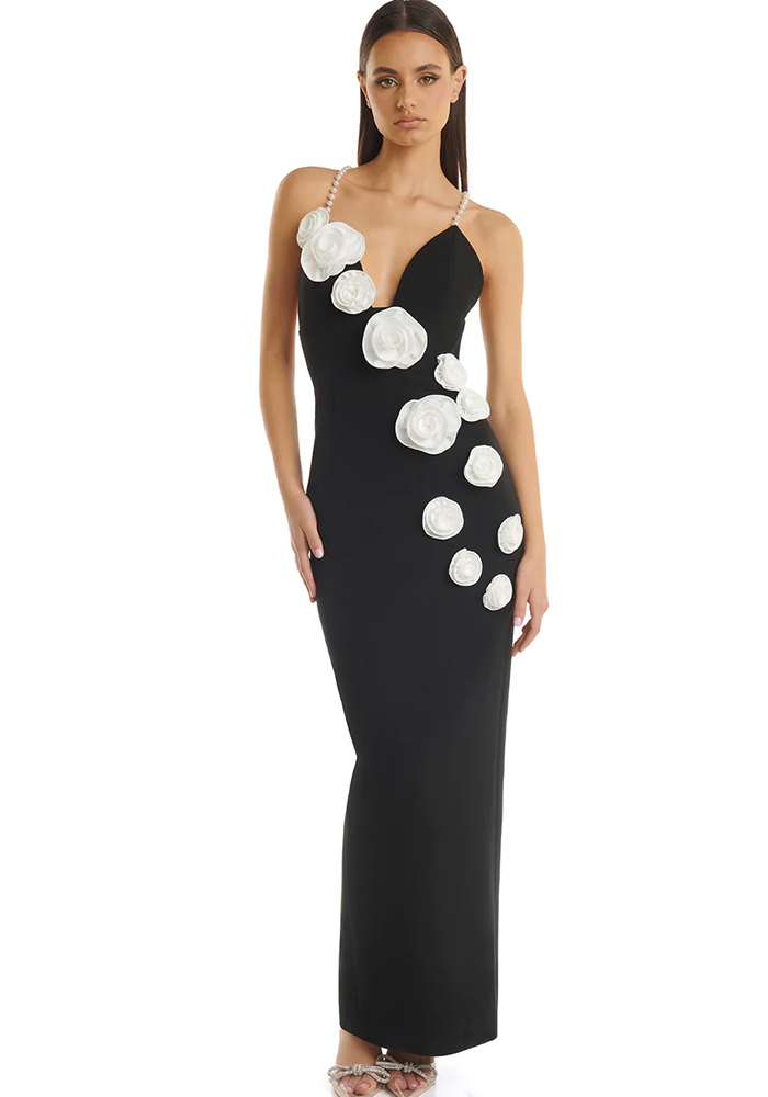 Elegant Bandage Dress with Pearl Embellishments for a Sophisticated Style main image 0