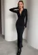 Women's Autumn Basic Fashion Chic Slim Fit Bodycon Women's Long Dress