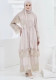 Women Embroidery Hollow Lace Robe Dress