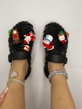 Women Santa Claus Christmas Elk Flat sandals