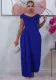 African Women's Plus Size Solid Color Long Dress