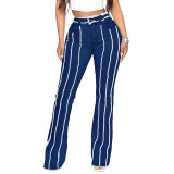Women's Jeans Stretch Mid-Rise Washed Denim Pants