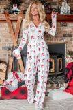 Christmas Women Printed Pajama Two-piece Set