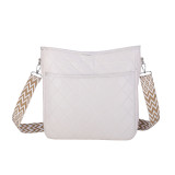 Women Embroidery Bucket Bag Simple Shoulder Crossbody Bag