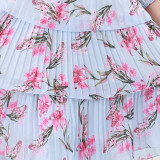 girls printed pleated dress
