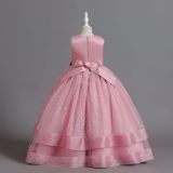 Children's Clothing Polka Dot Children's Bow Princess Dress Girl Flower Kids Dress
