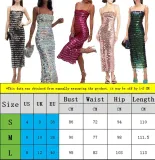 Spring Summer Style Fashionable And Sexy Women's Sequined Irregular Dress