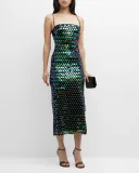 Spring Summer Style Fashionable And Sexy Women's Sequined Irregular Dress