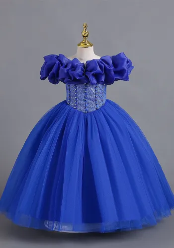 Off Shoulder Children's Princess Dress Flower Girl Christmas Dress Kids Dress