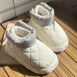 Thick-soled waterproof down snow boots