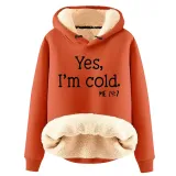 Christmas Fleece Hoodies Warm Loose Hooded Pullover Trendy Top