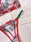 Autumn And Winter Fashionable Flower Embroidery See-Through Sexy Lingerie For Women