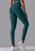 Seamless Knitting Solid Color High Waist Tight Fitting Yoga Pants Sports Running Fitness Leggings
