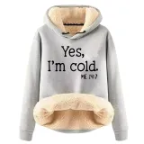 Christmas Fleece Hoodies Warm Loose Hooded Pullover Trendy Top