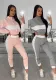 Autumn And Winter Long-Sleeved Fashion Casual Color Matching Two Piece Pants Set