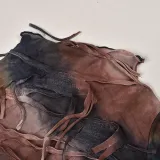 Fringed Ripped Long Sleeve Round Neck Top Sexy Shorts Set