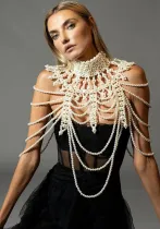 Pearl Body Vest Accessories Body Chain