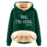 Christmas Fleece Hoodies Warm Loose Hooded Pullover Trendy Top