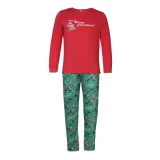 Cotton Outfit Autumn And Winter Santa Claus Printed Christmas Pajamas Parent-Child Set For The Whole Family
