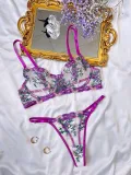 Autumn And Winter Fashionable Flower Embroidery See-Through Sexy Lingerie For Women