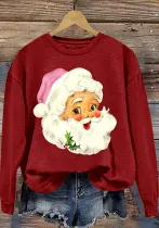 Women'schristmas Printed Round Neck Long Sleeve T-Shirt