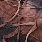 Fringed Ripped Long Sleeve Round Neck Top Sexy Shorts Set