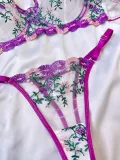 Autumn And Winter Fashionable Flower Embroidery See-Through Sexy Lingerie For Women
