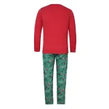 Cotton Outfit Autumn And Winter Santa Claus Printed Christmas Pajamas Parent-Child Set For The Whole Family