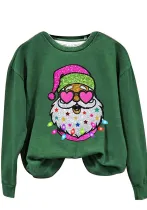 Women'schristmas Printed Round Neck Long Sleeve T-Shirt