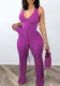 Women sexy Lace-Up V-neck Top and Pant two-piece set
