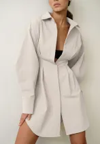 Women French Long Sleeve Vintage Dress