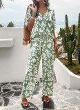 Women's Spring Summer Chic Printed Short Sleeve Lounge Wear