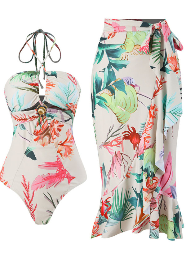 Digital Printed Two Piece Bikini Swimsuit For Women