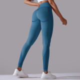 Seamless Knitting High Waist Yoga Pants For Sports Running Fitness Tight Fitting Leggings For Women