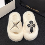 Women winter thick-soled Furry slippers