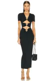 Women's Summer Metallic Sexy And Elegant Long Slim-Fitting Short-Sleeved Bandage Dress