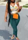 Women's Sexy Fashion Printed Vest Solid Pants Two Piece Set