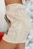 Christmas Women High Waist Sexy Stretch Sequin Shorts